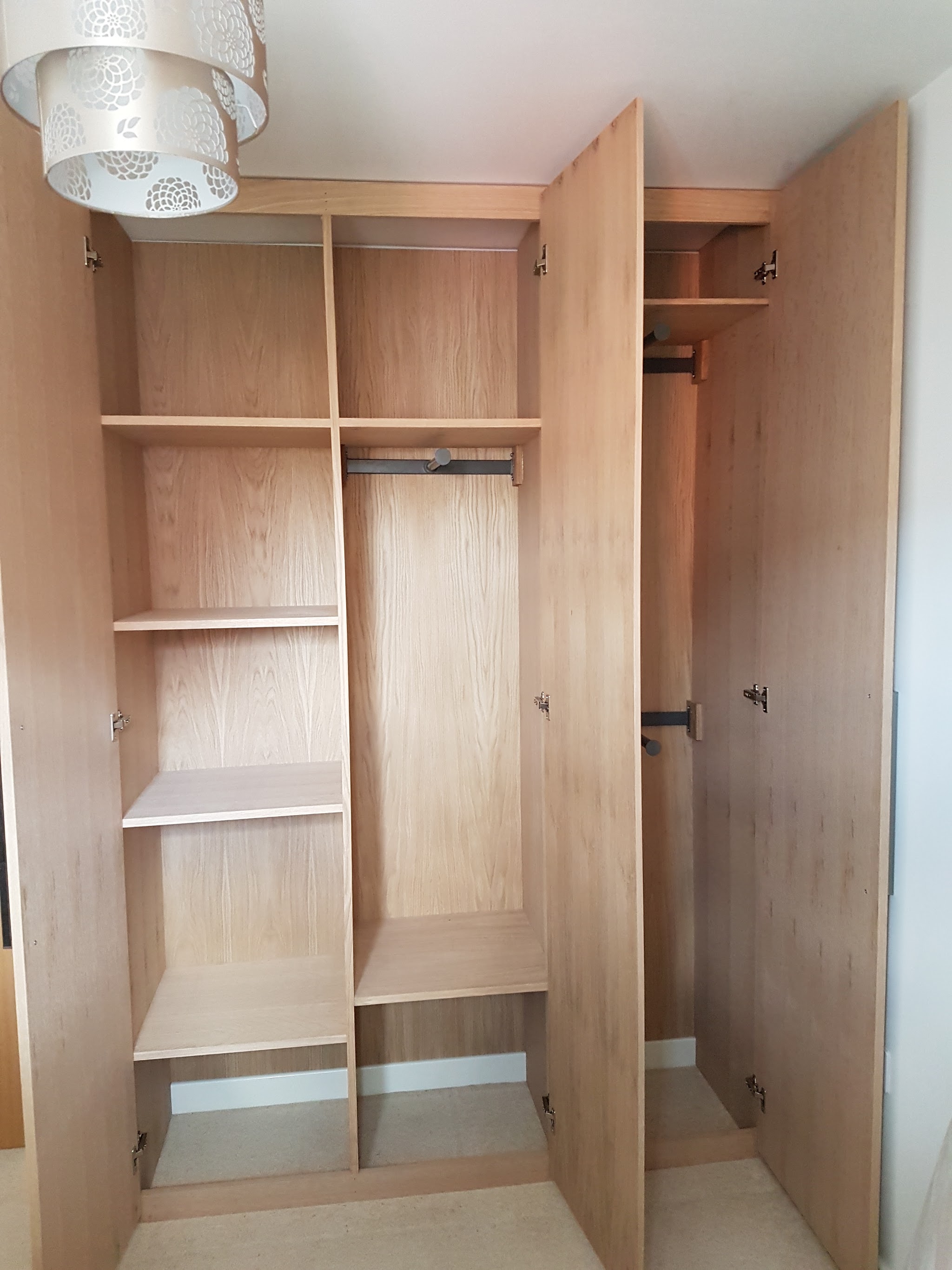 Built-in shelves and storage