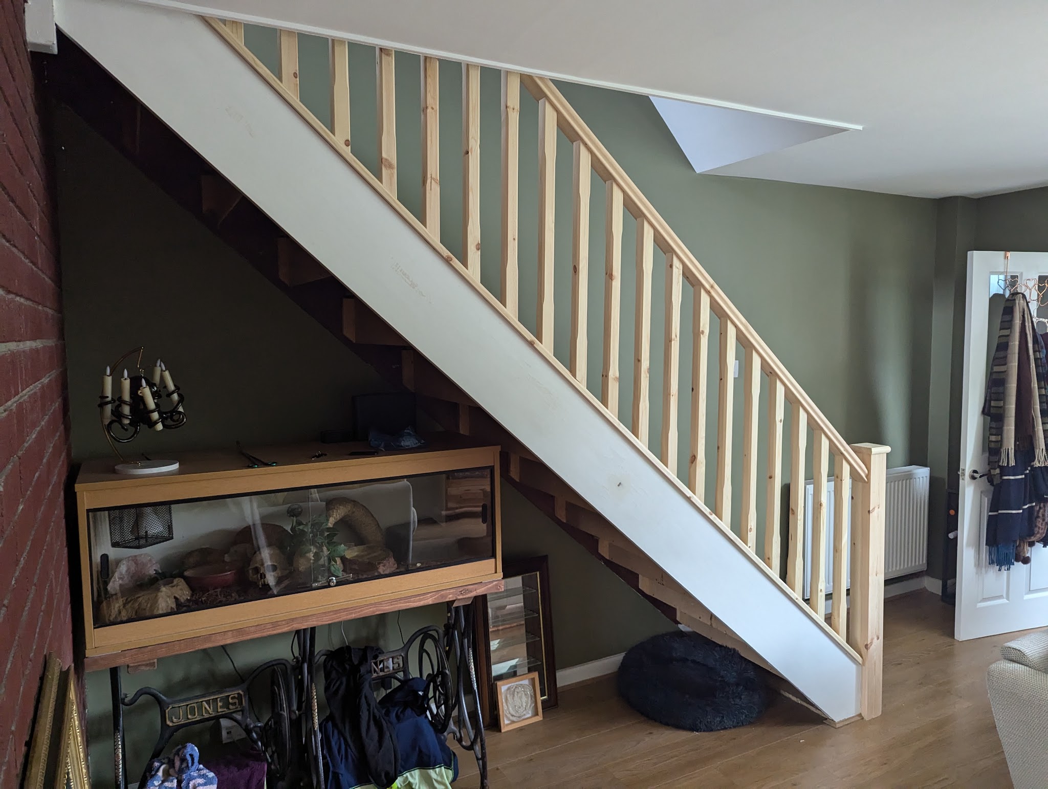 Replaced banister and staircase in a customer's hallway